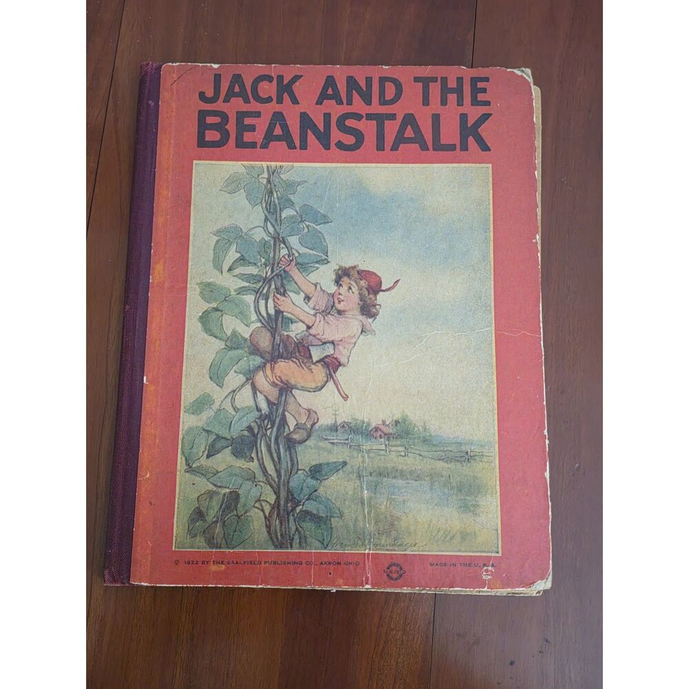 Vintage 1922 Jack and the Beanstalk Other Fairy Tales Hardcover Book Saalfield